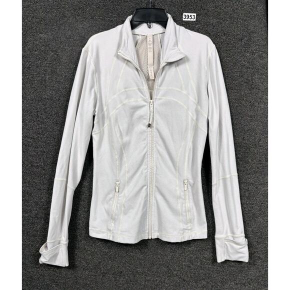 Lululemon Define Jacket Nulu Womens 8 White Opal Full Zip Athleisure *READ - Picture 1 of 9